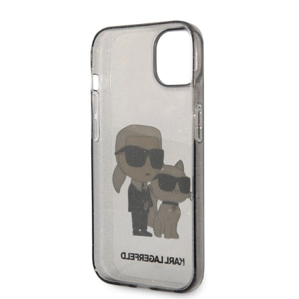 Karl Lagerfeld Glitter Karl&Choupette case for iPhone 14 Plus - blackeng