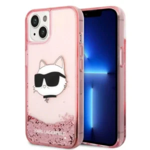 Karl Lagerfeld Glitter Choupette Head case for iPhone 14 Plus - pinkeng