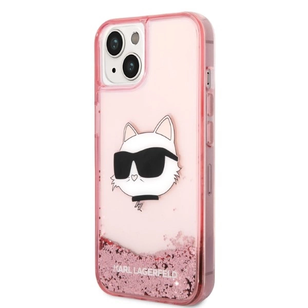 Karl Lagerfeld Glitter Choupette Head case for iPhone 14 Plus - pinkeng
