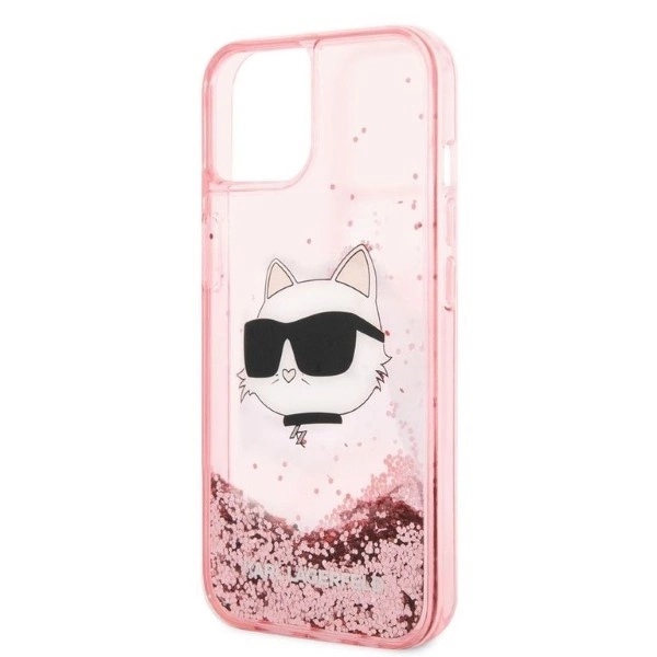 Karl Lagerfeld Glitter Choupette Head case for iPhone 14 Plus - pinkeng
