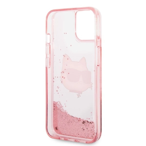 Karl Lagerfeld Glitter Choupette Head case for iPhone 14 Plus - pinkeng