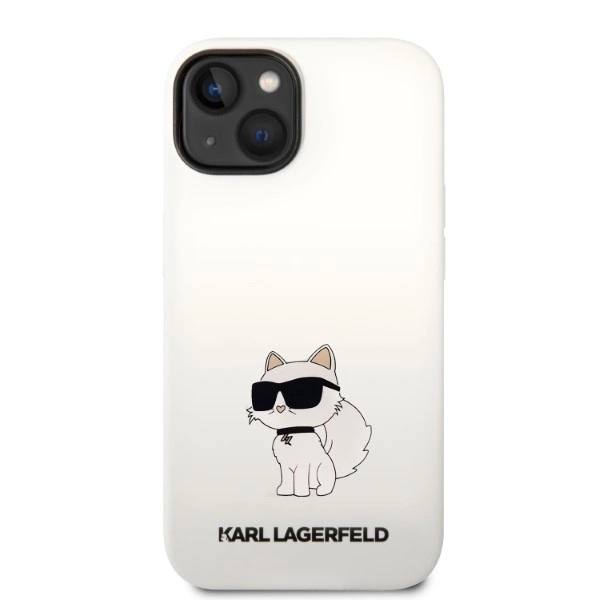 Karl Lagerfeld Silicone Choupette case for iPhone 14 Plus - whiteeng