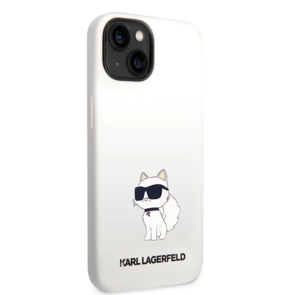 Karl Lagerfeld Silicone Choupette case for iPhone 14 Plus - whiteeng