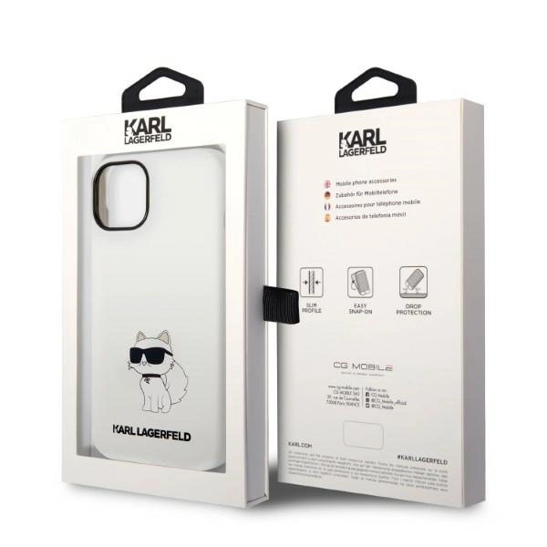 Karl Lagerfeld Silicone Choupette case for iPhone 14 Plus - whiteeng