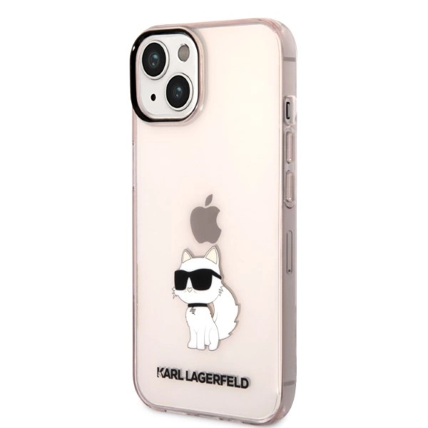 Karl Lagerfeld Ikonik Choupette case for iPhone 14 - pinkeng
