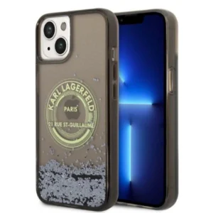 Karl Lagerfeld Liquid Glitter RSG case for iPhone 14 - blackeng