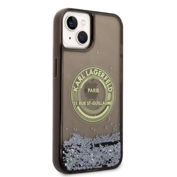 Karl Lagerfeld Liquid Glitter RSG case for iPhone 14 - blackeng
