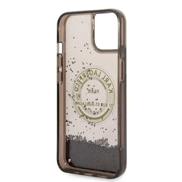 Karl Lagerfeld Liquid Glitter RSG case for iPhone 14 - blackeng