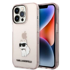 Karl Lagerfeld Ikonik Choupette case for iPhone 14 Pro Max - pinkeng