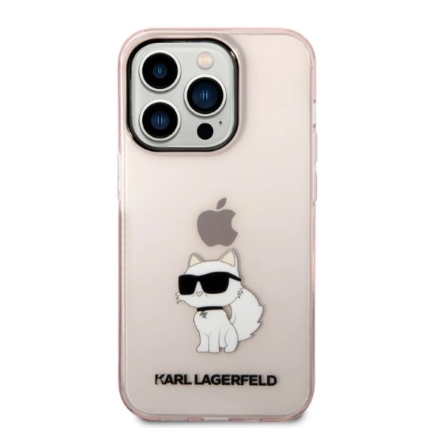 Karl Lagerfeld Ikonik Choupette case for iPhone 14 Pro Max - pinkeng