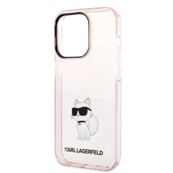 Karl Lagerfeld Ikonik Choupette case for iPhone 14 Pro Max - pinkeng