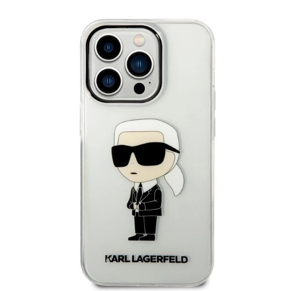 Karl Lagerfeld Ikonik Karl case for iPhone 14 Pro Max - transparenteng