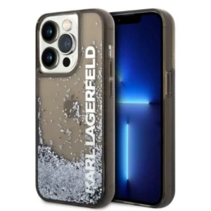 Karl Lagerfeld Liquid Glitter Elong case for iPhone 14 Pro Max - blackeng