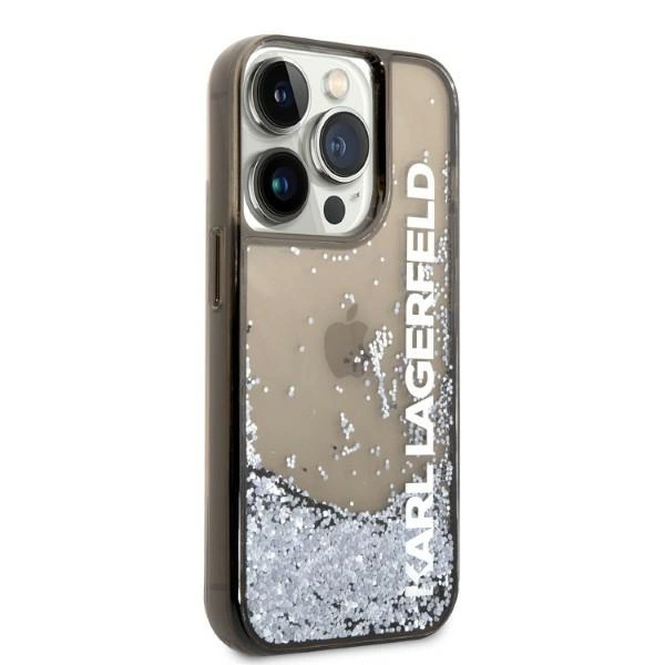 Karl Lagerfeld Liquid Glitter Elong case for iPhone 14 Pro Max - blackeng