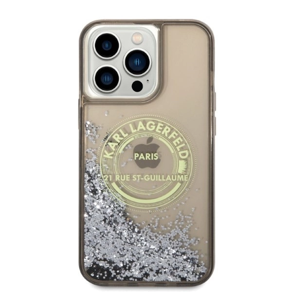 Karl Lagerfeld Liquid Glitter RSG case for iPhone 14 Pro Max - blackeng