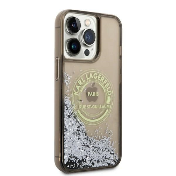 Karl Lagerfeld Liquid Glitter RSG case for iPhone 14 Pro Max - blackeng