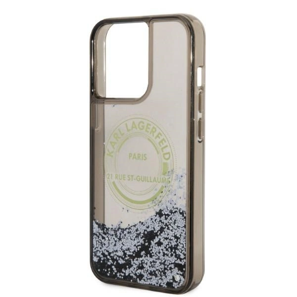 Karl Lagerfeld Liquid Glitter RSG case for iPhone 14 Pro Max - blackeng