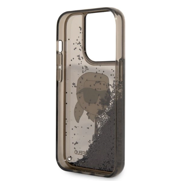 Karl Lagerfeld Glitter Karl's Head case for iPhone 14 Pro Max - blackeng
