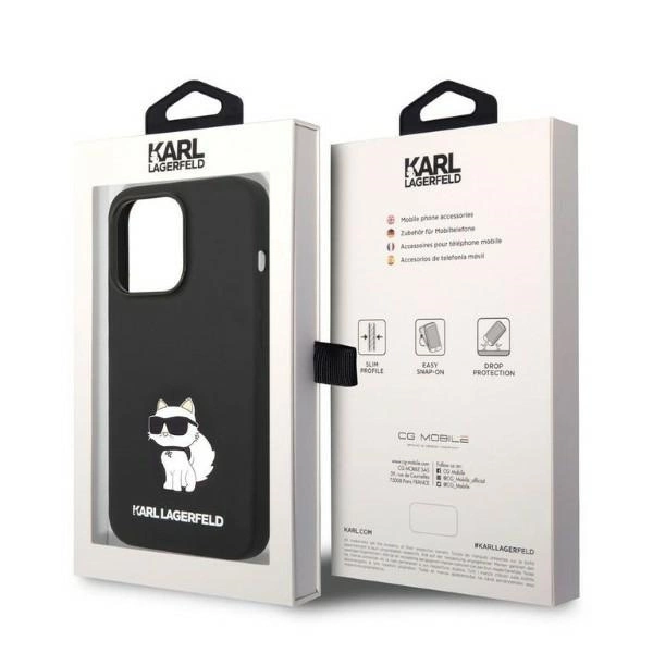 Karl Lagerfeld Silicone Choupette case for iPhone 14 Pro Max - blackeng