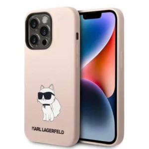Karl Lagerfeld Silicone Choupette case for iPhone 14 Pro Max - pinkeng