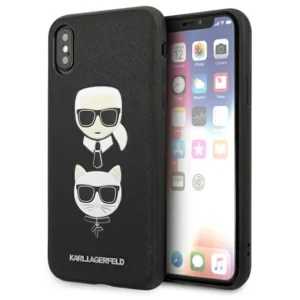 Karl Lagerfeld Saffiano Karl&Choupette Head case for iPhone X/XS - blackeng