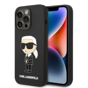 Karl Lagerfeld Silicone Ikonik MagSafe case for iPhone 14 Pro - blackeng