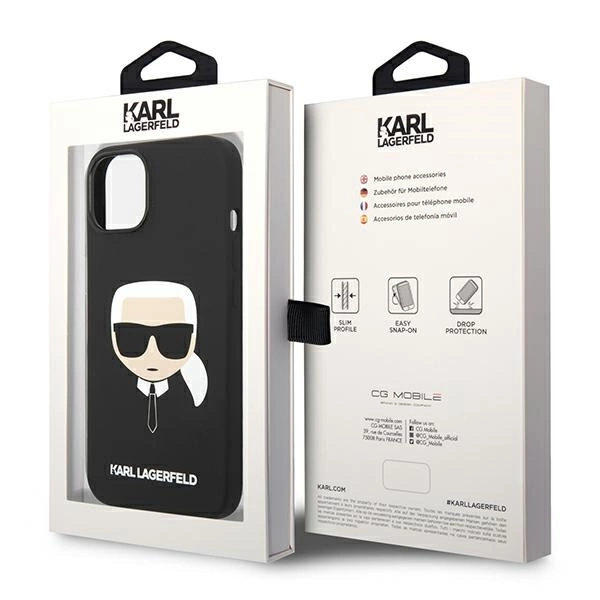 Karl Lagerfeld Silicone Karl's Head MagSafe case for iPhone 14 Plus - blackeng