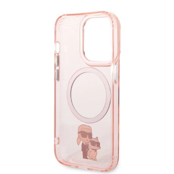 Etui Karl Lagerfeld Iconic Karl&Choupette MagSafe na iPhone 14 Pro Max - różowepol