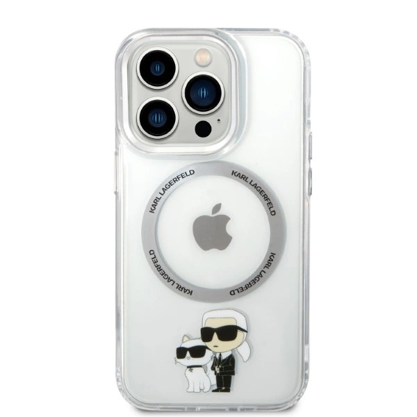 Karl Lagerfeld Iconic Karl&Choupette Magsafe case for iPhone 14 Pro Max - transparenteng
