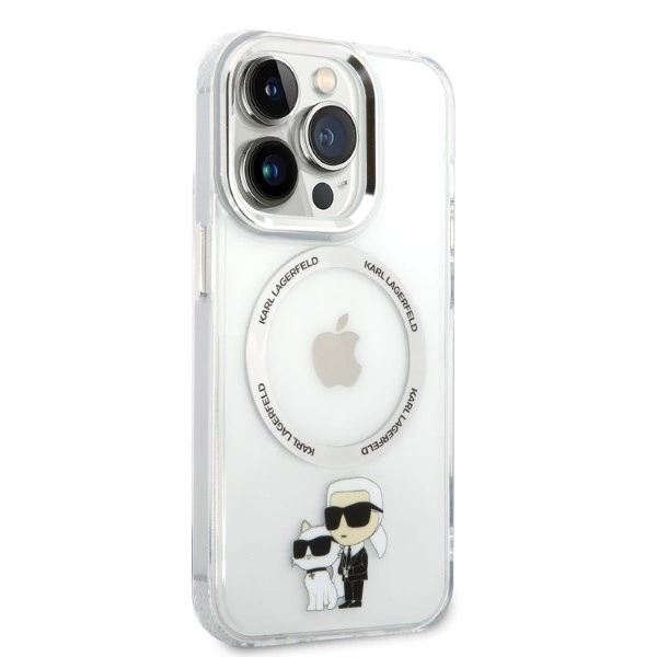 Karl Lagerfeld Iconic Karl&Choupette Magsafe case for iPhone 14 Pro Max - transparenteng