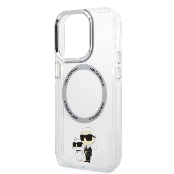 Karl Lagerfeld Iconic Karl&Choupette Magsafe case for iPhone 14 Pro Max - transparenteng