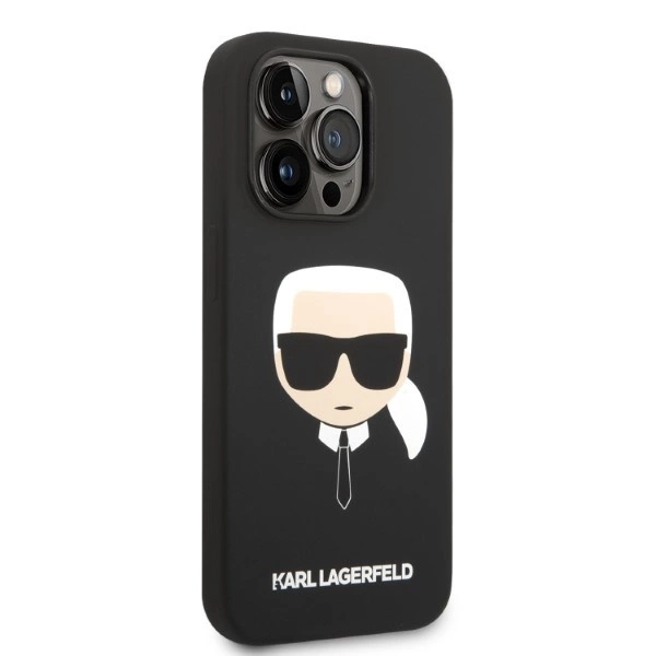 Etui Karl Lagerfeld Silicone Karl's Head MagSafe na iPhone 14 Pro Max - czarnepol