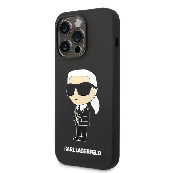 Karl Lagerfeld KLHMP14XSNIKBCK iPhone 14 Pro Max 6.7" hardcase black/black Silicone Ikonik Magsafeeng