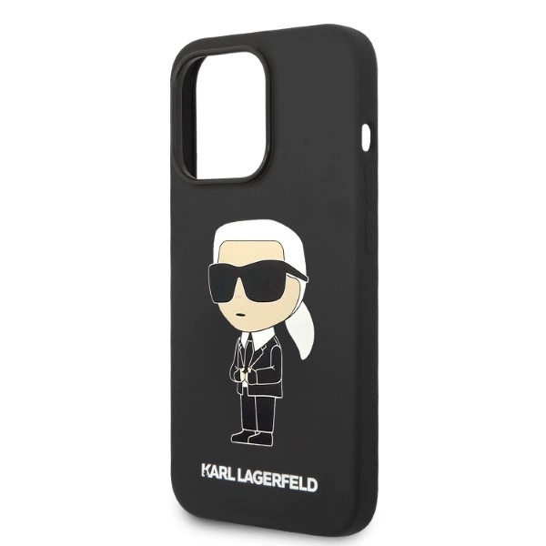Karl Lagerfeld KLHMP14XSNIKBCK iPhone 14 Pro Max 6.7" hardcase black/black Silicone Ikonik Magsafeeng