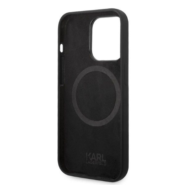 Karl Lagerfeld KLHMP14XSNIKBCK iPhone 14 Pro Max 6.7" hardcase black/black Silicone Ikonik Magsafeeng