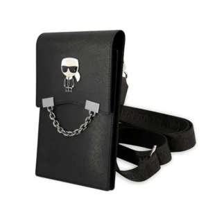 Karl Lagerfeld Ikonik Karl Chain Phone Bag - Blackeng