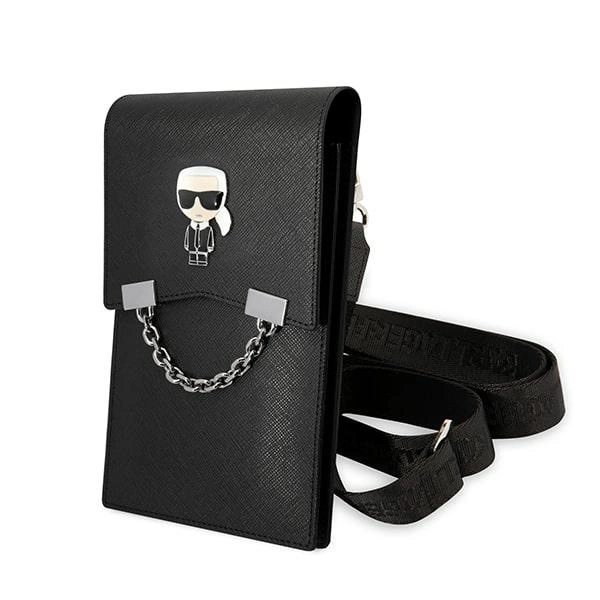 Karl Lagerfeld Ikonik Karl Chain Phone Bag - Blackeng
