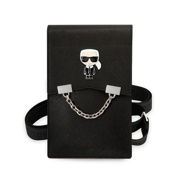 Karl Lagerfeld Ikonik Karl Chain Phone Bag - Blackeng