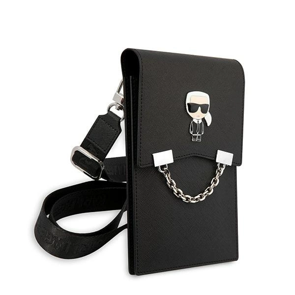 Karl Lagerfeld Ikonik Karl Chain Phone Bag - Blackeng