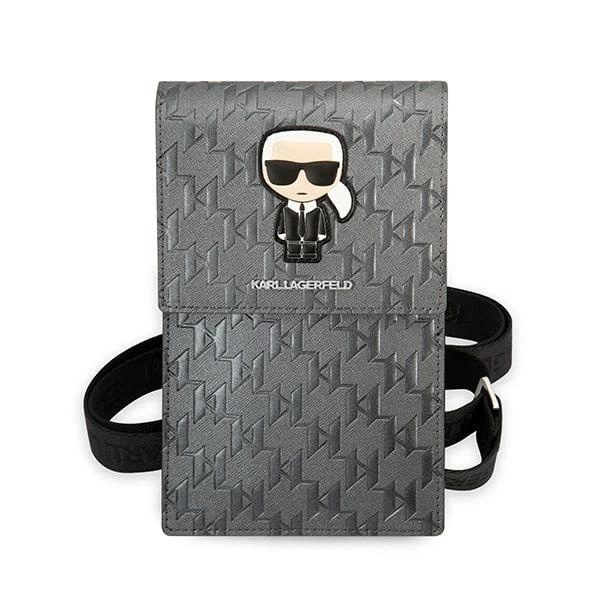 Karl Lagerfeld Ikonik Karl Monogram Patch bag - silvereng