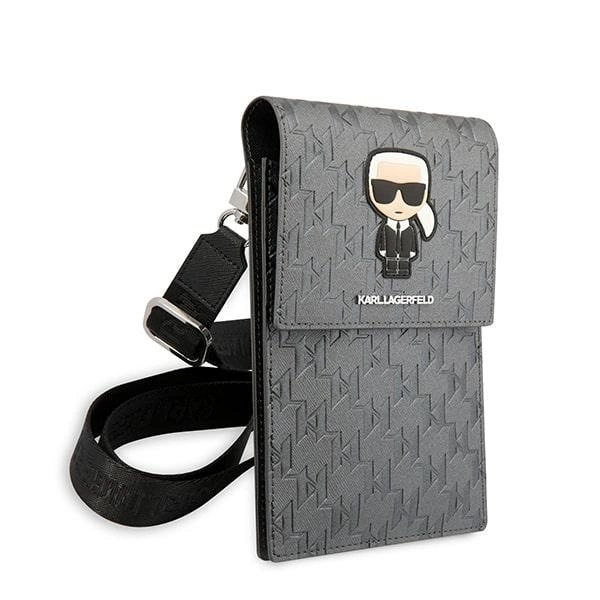 Karl Lagerfeld Ikonik Karl Monogram Patch bag - silvereng