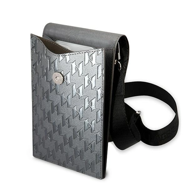 Karl Lagerfeld Ikonik Karl Monogram Patch bag - silvereng