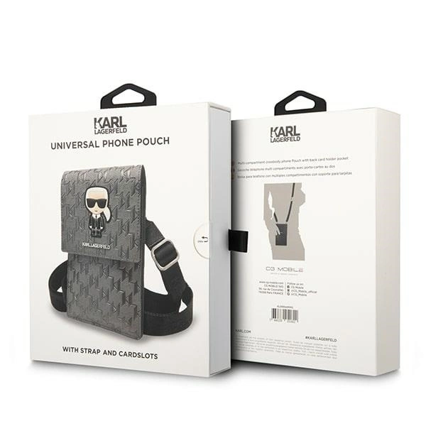 Karl Lagerfeld Ikonik Karl Monogram Patch bag - silvereng