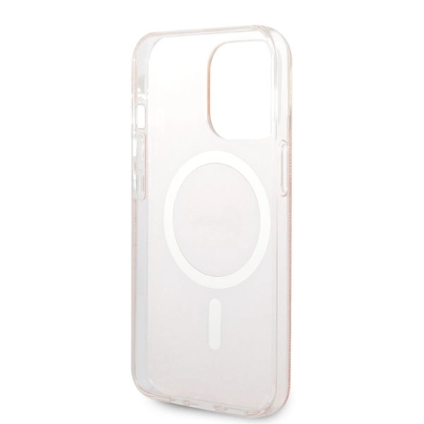 Set Guess GUBPP13LH4EACSP Case+ Charger iPhone 13 Pro pink/pink hard case 4G Print MagSafeeng