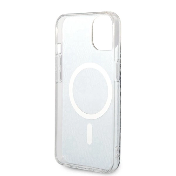 Set Guess GUBPP14SH4EACSB Case+ Charger iPhone 14 6.1" blue/blue hard case 4G Print MagSafeeng