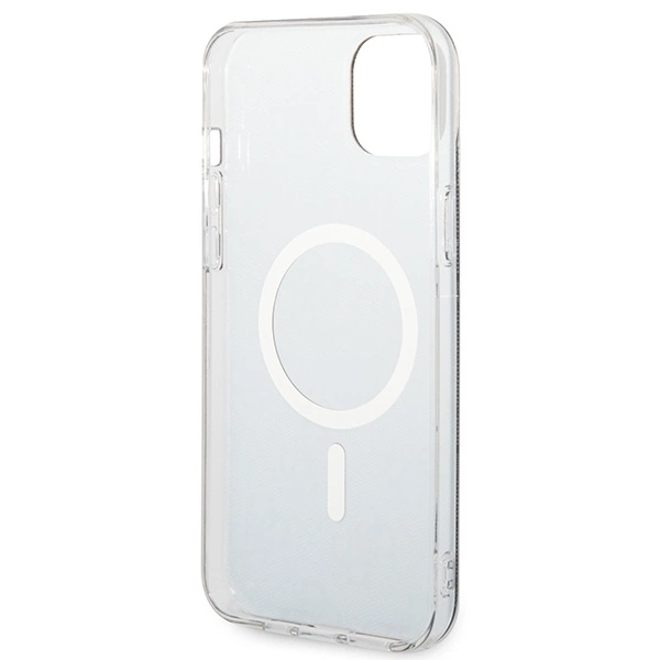 Set Guess GUBPP14SH4EACSK Case+ Charger iPhone 14 6.1" black/black hard case 4G Print MagSafeeng