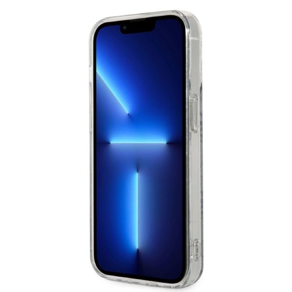 Set Guess GUBPP14XH4EACSB Case+ Charger iPhone 14 Pro Max 6.7" blue/blue hard case 4G Print MagSafeeng