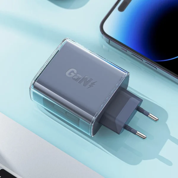 Acefast charger GaN 65W 3 ports (1xUSB, 2xUSB C) green (A45)eng