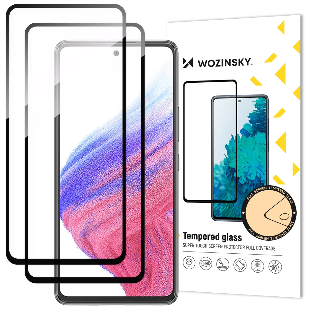 Wozinsky 2x Full Glue Tempered Glass Samsung Galaxy A54 5G 9H Full Screen Tempered Glass with Black Frameeng