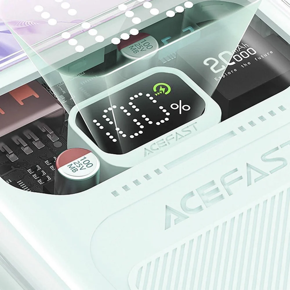 Acefast powerbank 20000mAh Sparkling Series fast charging 30W green (M2)eng